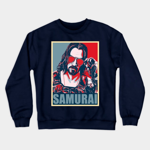 Cyberpunk - Johnny Silverhand - Samurai Crewneck Sweatshirt by ActiveNerd